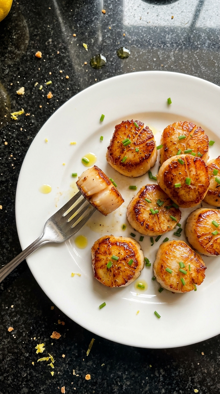 Lemon Chive Seared Scallops