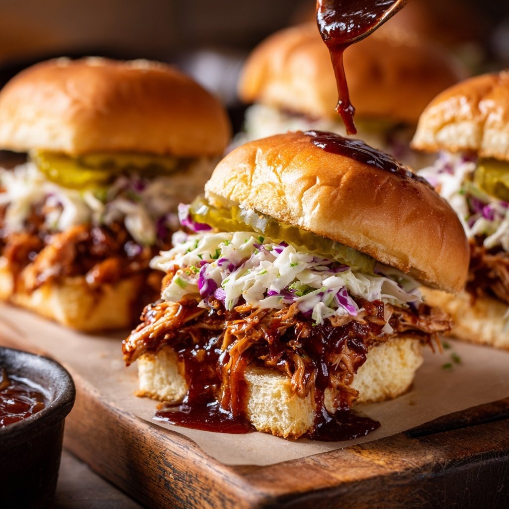 Juicy Barbecue Chicken Sliders