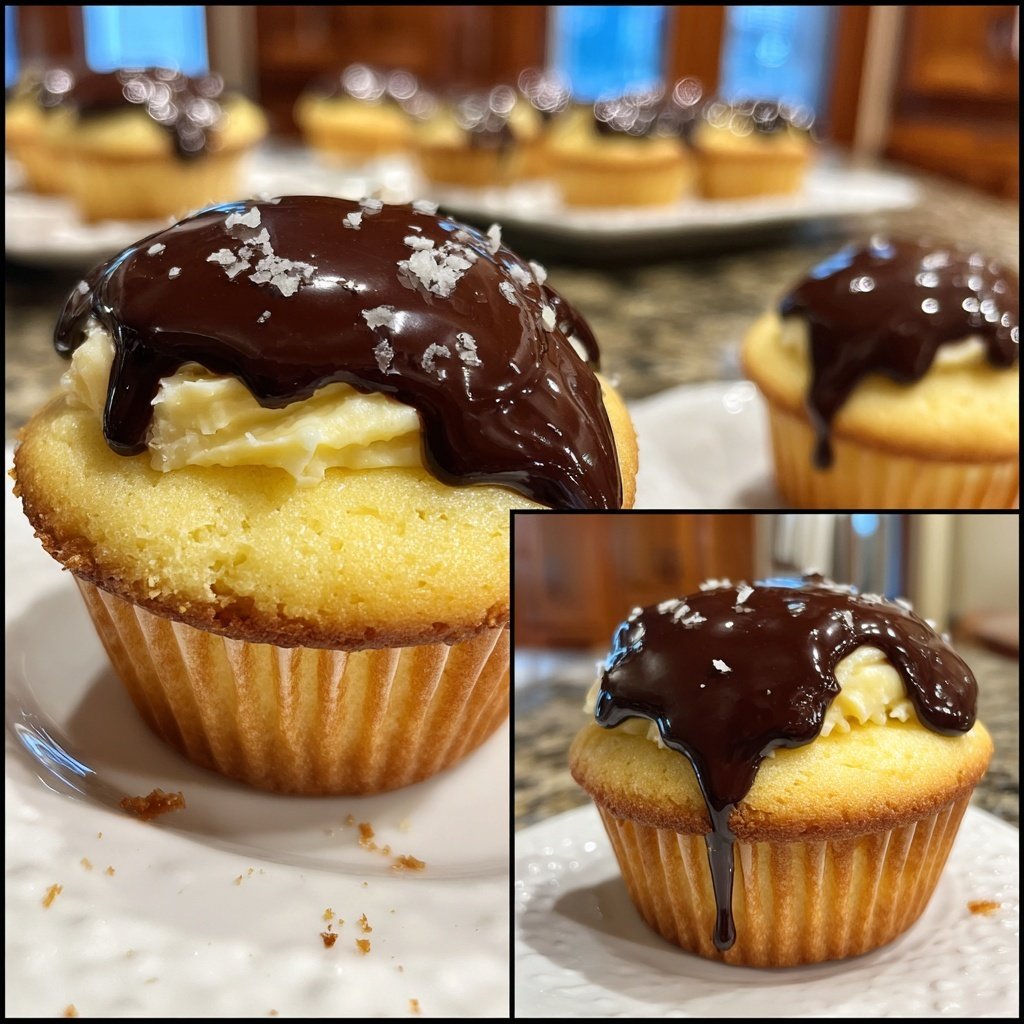 Classic Boston Cream Cupcakes