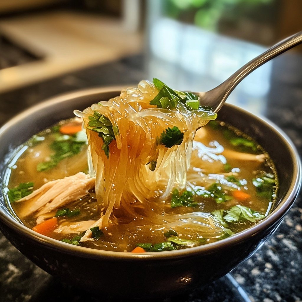 Vietnamese Chicken Glass Noodle Soup