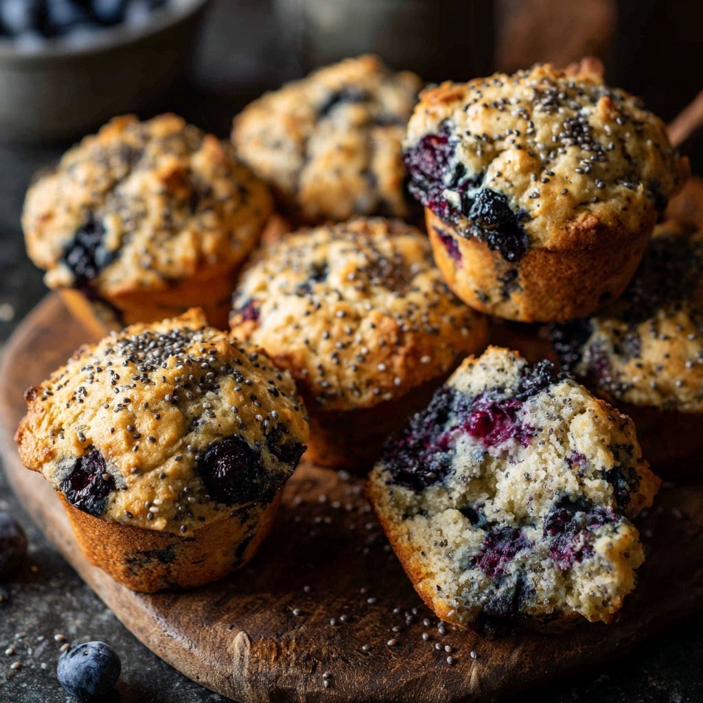 Blueberry Chia Seed Muffins
