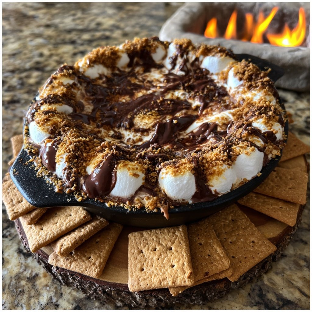 S’mores Dip with Graham Cracker
