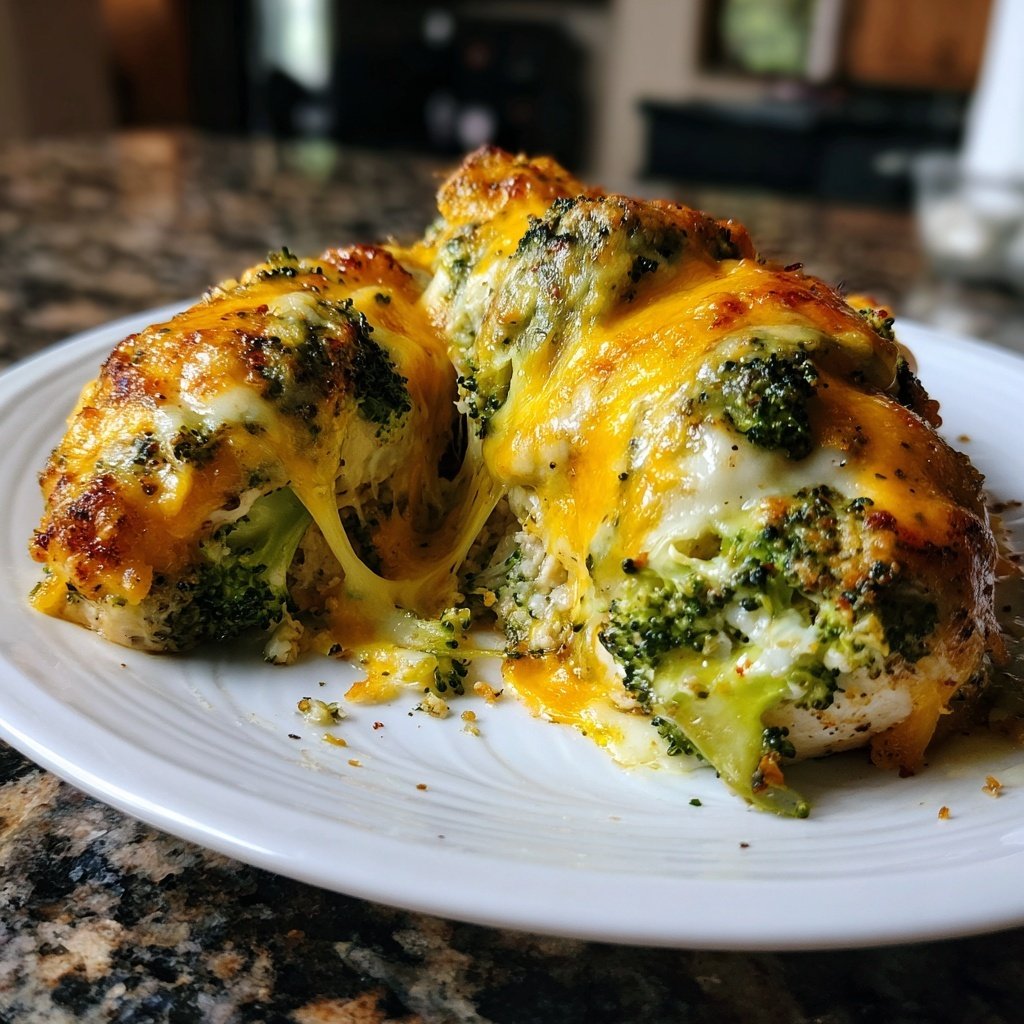 Broccoli Cheddar Stuffed Chicken