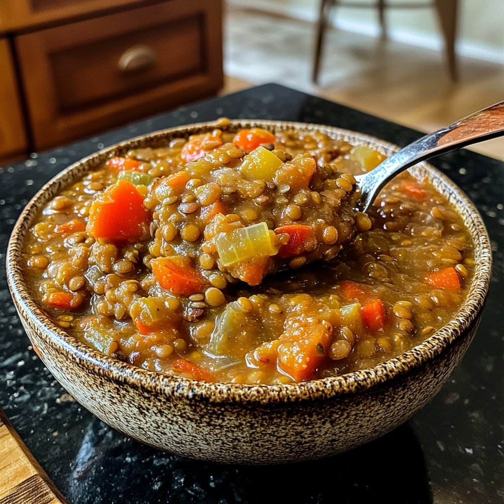 Lentil Stew with Mashed Potatoes