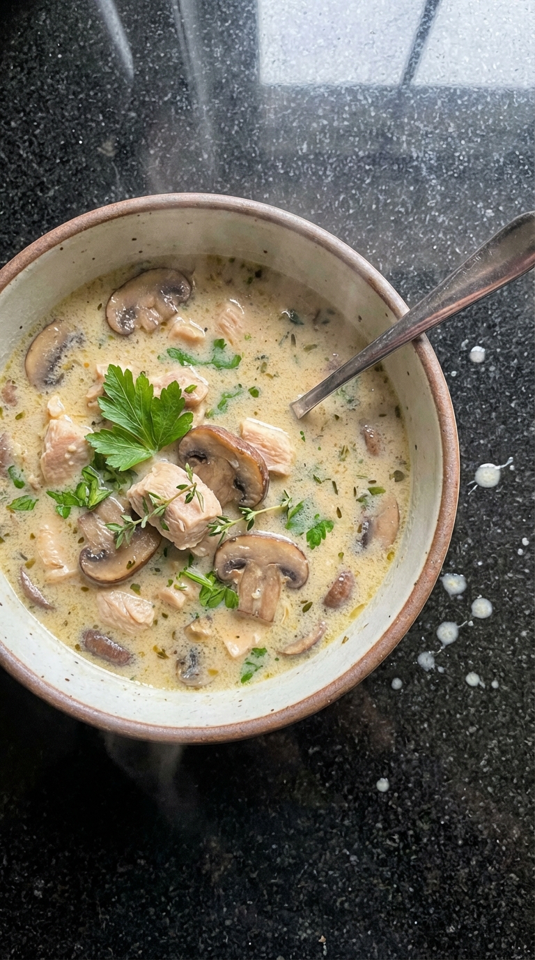 Mushroom Chicken Soup Sensation