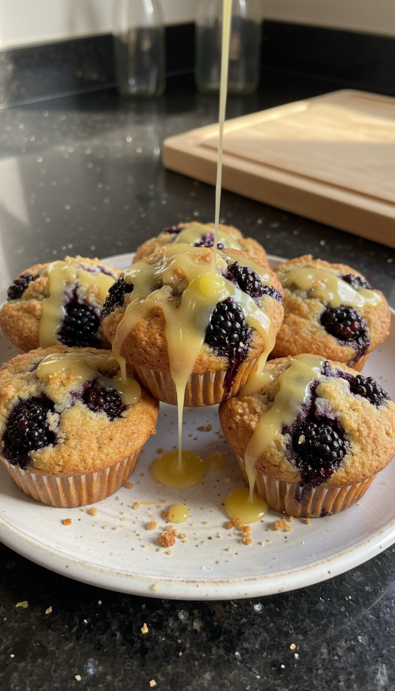 Limoncello Blackberry Muffins
