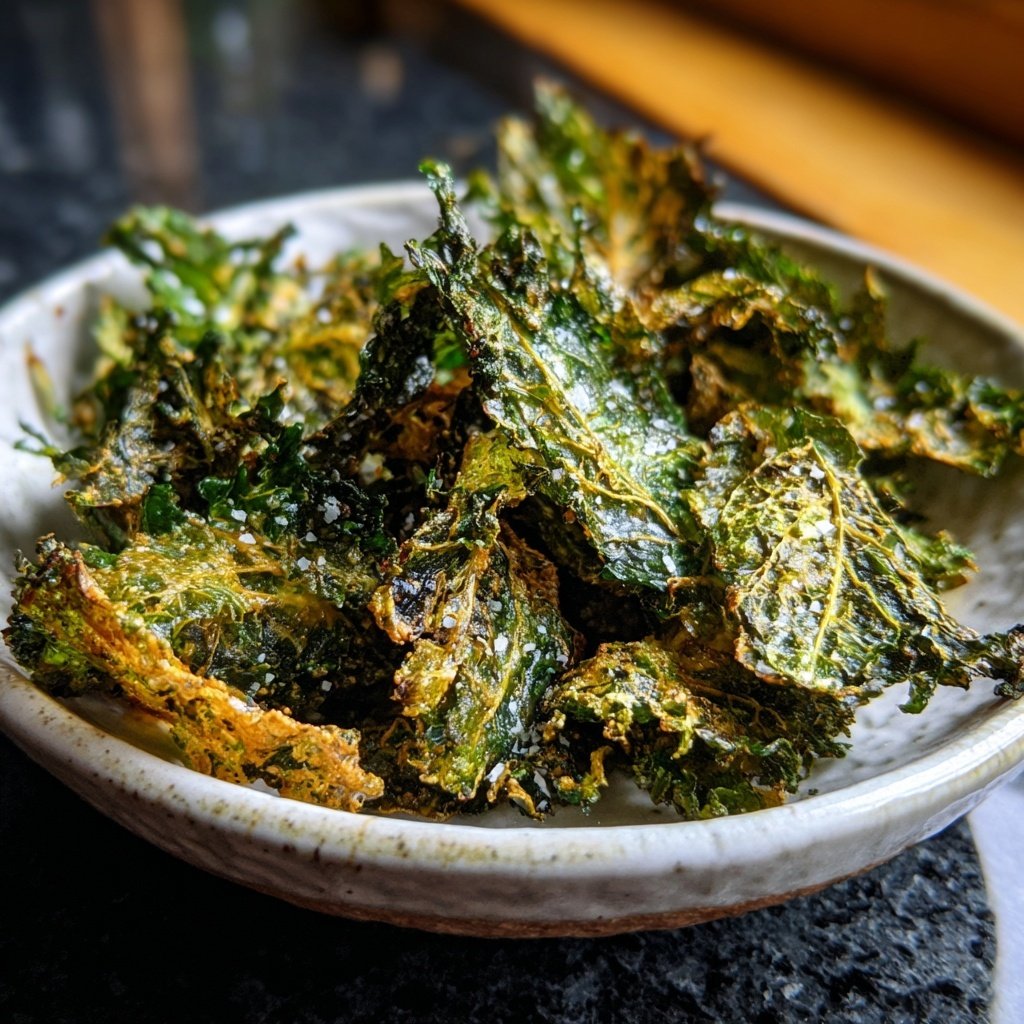 Crispy Dandelion Greens Chips