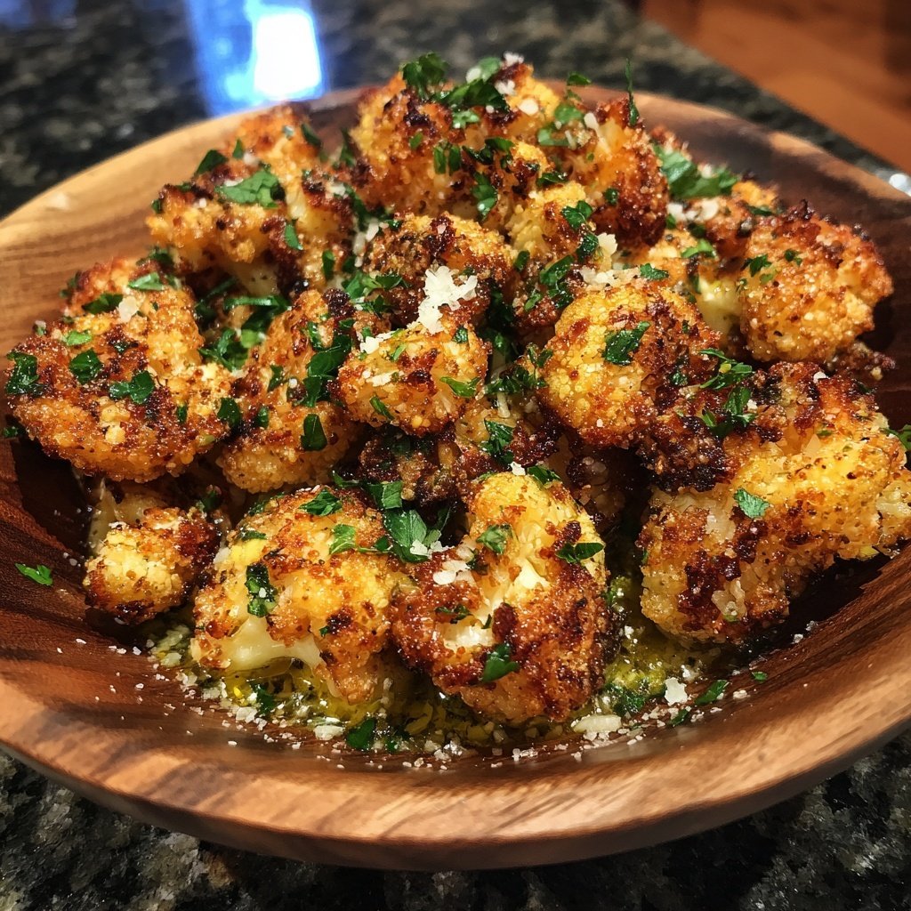 Garlic Parmesan Cauliflower Bites