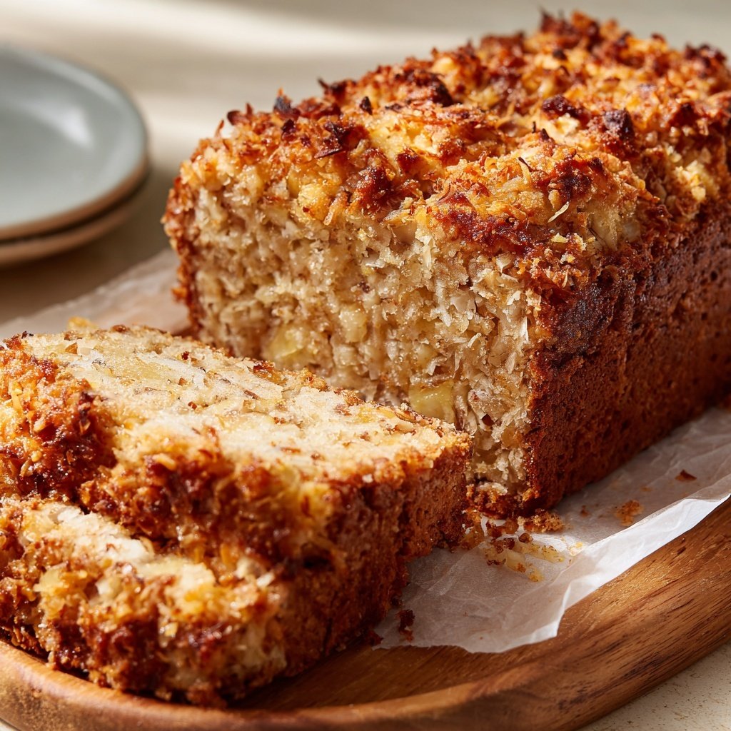 Banana Coconut Crumble Bread