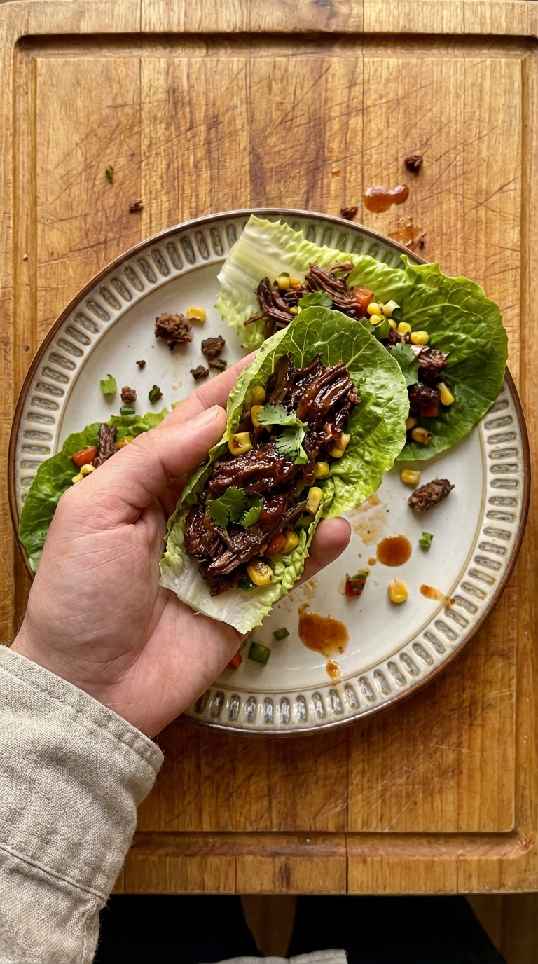 Zesty Chipotle Beef Lettuce Cups
