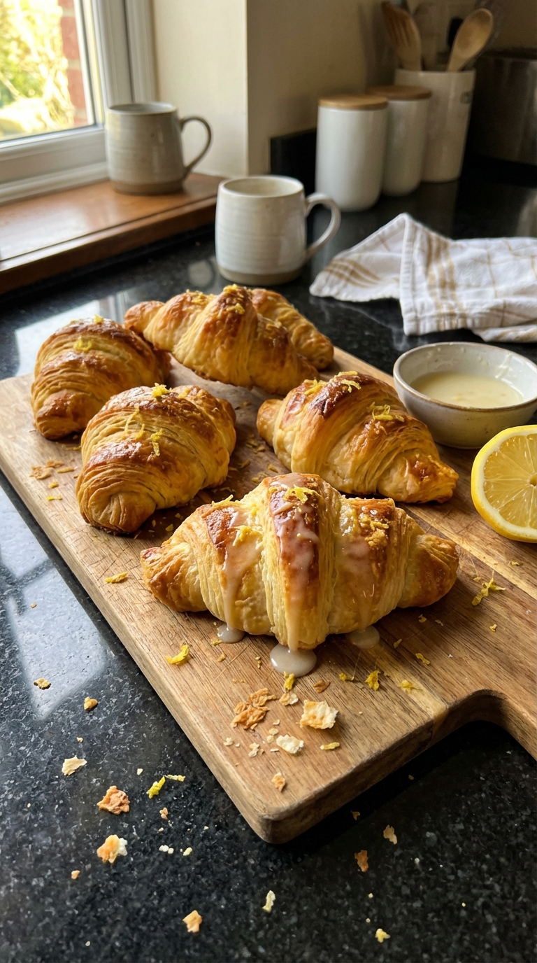 Crispy Lemon Zest Croissants