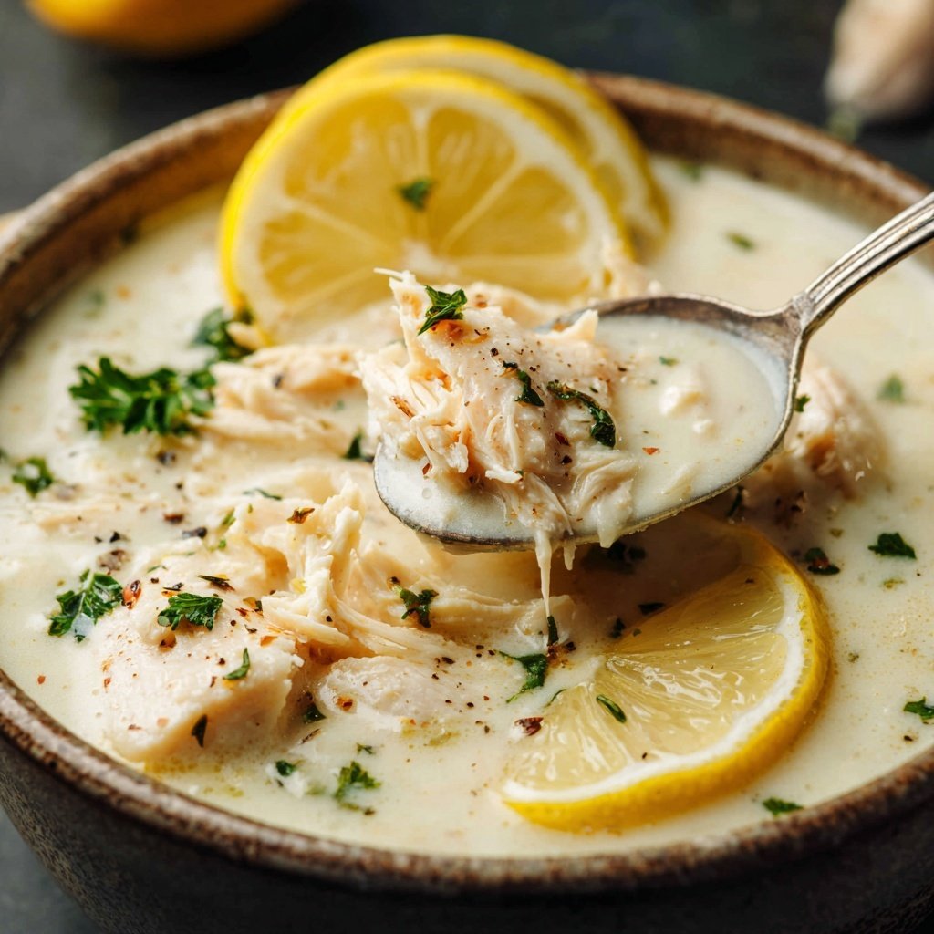 Avgolemono Greek Lemon Chicken Soup