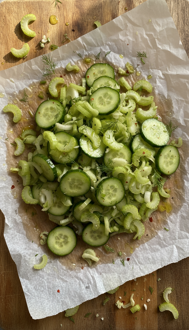 Celery and Cucumber Slaw