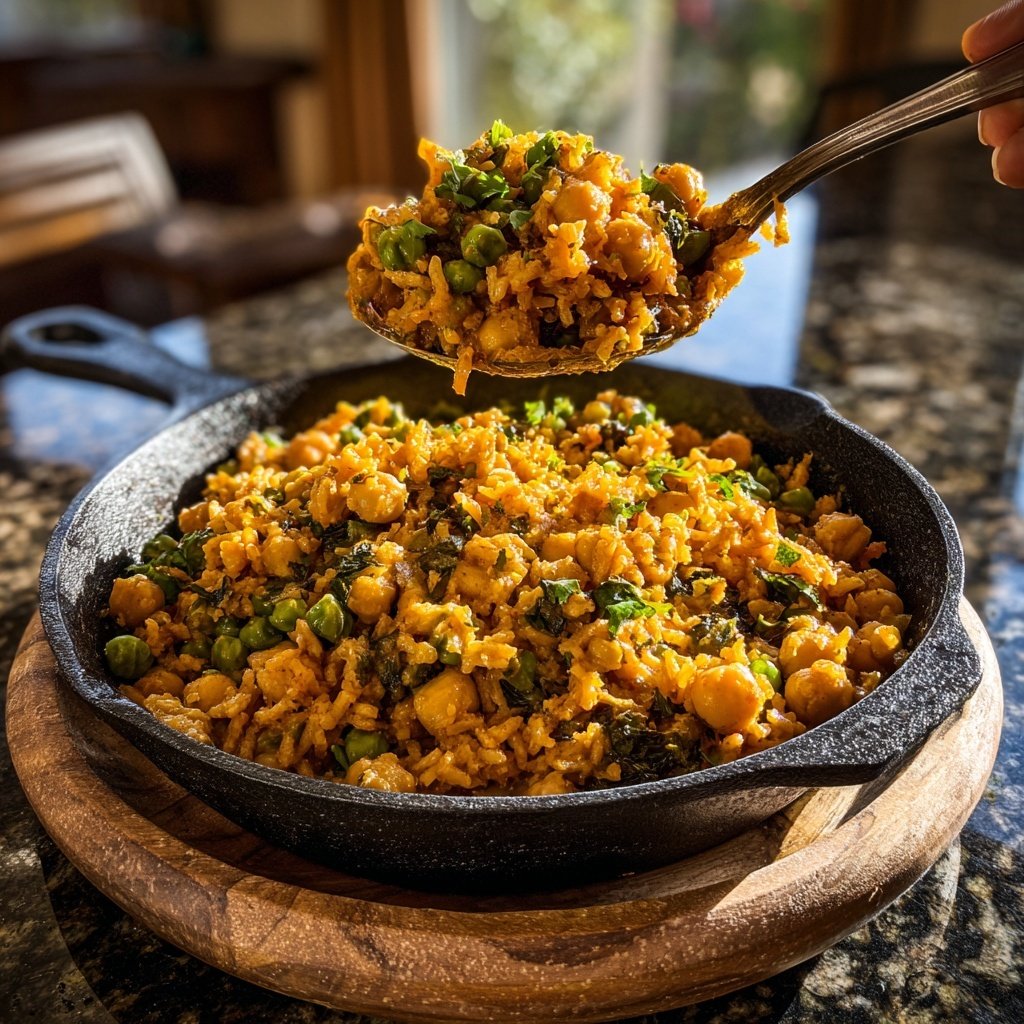 Chickpeas Sofrito Arroz Gandules Rice